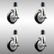 Service Caster 5 Inch 316SS Black Poly Swivel 1-7/8 Inch Expanding Stem Caster Set Brake SCC SCC-SS316EX20S514-PPUB-BLK-TLB-178-4 - alternate 1